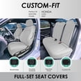 thumbnail image 2 of FH Group Neoprene Custom Fit Car Seat Covers for 2016-2024 Honda Civic Waterproof Full Set Solid Gray, 2 of 9
