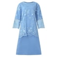 thumbnail image 4 of Womens Plus Size Evening Dress Lace Embroidery Two Piece Set Temperament Fit Dress, 4 of 5