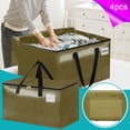 thumbnail image 2 of Dvruxg 4 Pack Moving Bags, Upgraded Heavy Duty, Moving Boxes Alternative, Packing Storage Supplies for Dorm Room Essentials with Zipper for Clothes, Large Totes for Packaging, 2 of 5
