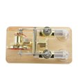 thumbnail image 2 of Amdohai Double Cylinder Mini Hot Air Stirling Engine Motor Model Colorful LED Electricity Power Generator Educational Science Kit for Kids Children, 2 of 8