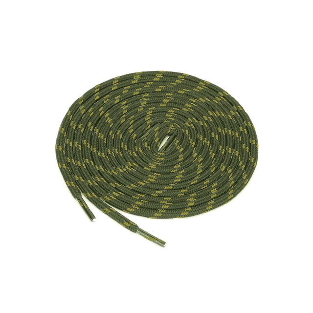 INSPIRE CHIC 3 Paires Lacets Ronds Antidérapants Résistants à l'Usure pour Bottes pour la Randonnée la Marche Chaussures d'Extérieur Vert Armée Jaune 140cm / 55.11 Pieds