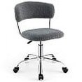 thumbnail image 1 of Gymax Computer Desk Chair Adjustable Sherpa Office Chair Swivel Vanity Chair Gray, 1 of 10