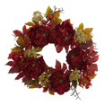 thumbnail image 1 of Nearly Natural 4171 24 in. Peony Sedum Wreath, 1 of 2