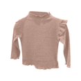 thumbnail image 1 of Posijego Girls Mock Turtleneck Sweater Ruffle Long Sleeve Ribbed Knit Basic Blouses for Shirt Little Girls, 1 of 3