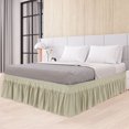 thumbnail image 1 of PiccoCasa Polyester Brushed Bed Skirt with Elastic Dust Ruffles 16" Drop, Full Khaki, 1 of 8