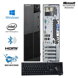 Lenovo ThinkCentre M91 SFF Bureau PC Informatique Intel Core i3 2100 8GB 250GB Windows 10 Professionnel WiFi BT 4.0 & HDMI Adaptateur (A Grade)