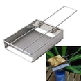 thumbnail image 2 of Bread Toaster,Foldable Stainless Steel Toaster Plate Camping Bread Toaster Grill, 2 of 7