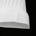 thumbnail image 1 of 20x Chapeau de Chef Jetable Casquette de Cuisinier Restauration Alimentaire Cuiseur Service Alimentaire Blanc Rond 11 Pouces, 1 of 8
