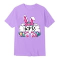 thumbnail image 4 of GDREDA T-Shirts Graphiques de Pâques pour Garçons Doux Décontractés à Manches Courtes Hauts Colorés Chemise pour Enfants Violet, 3-4 Ans, 4 of 4