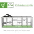 thumbnail image 4 of PawHut Outdoor Wooden Chicken Coop, Combinable Design Hen House with Run, 4 of 10