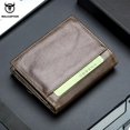 thumbnail image 5 of BULLCAPTAIN Men's RFID Blocking Bifold Wallet Genuine Leather Card Holder 15 Card Slots, 5 of 5