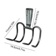 thumbnail image 3 of Garden Cultivator Rake, Cultivators for Gardening Portable Digging Weeding Lightweight Ground Tiller Leaf Rake for Yard Work Bonsai Backyard PlantsThickened Rake Weeding Loosening Soils Turning Rake, 3 of 6
