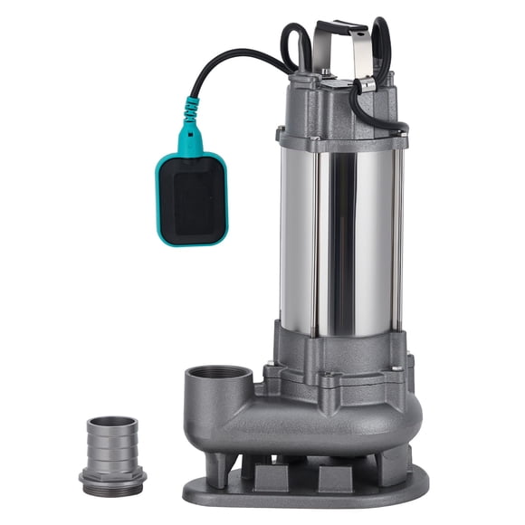 Submersible Sewage Pump – 1/2 HP 4200 GPH – Heavy Duty Cast Iron – Auto Tethered Float Switch – Sump Basin, Basement & Residential
