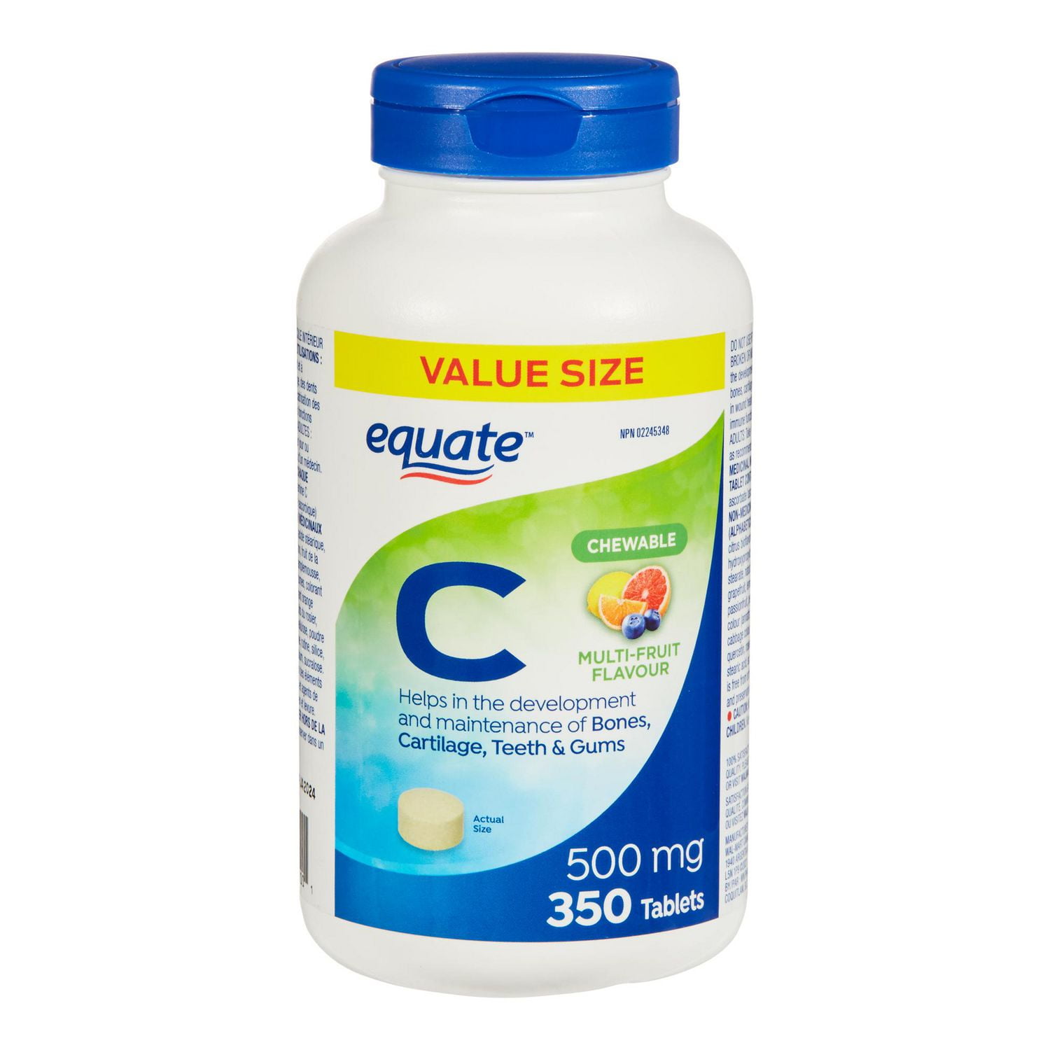 Equate Vitamine C 500mg Saveur Multi-Fruits
