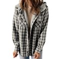 thumbnail image 1 of LSLJS Women's Large Collar with Lace Up Waistband Leather Jacket with Patchwork Slim Fitting Long SleevedJacket, 1 of 4