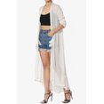 thumbnail image 3 of TheMogan Cardigan Long à Manches Longues en Maille pour Femmes Mi-Mollet Caftan Transparent, 3 of 6