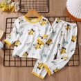 thumbnail image 2 of Ensemble de Pyjama pour Tout-Petit Été Chandail à Enfiler Col Ras du Cou Doux Tenues d'Été pour Filles Ensemble de Pyjama Filles 3T 4T, 2 of 3