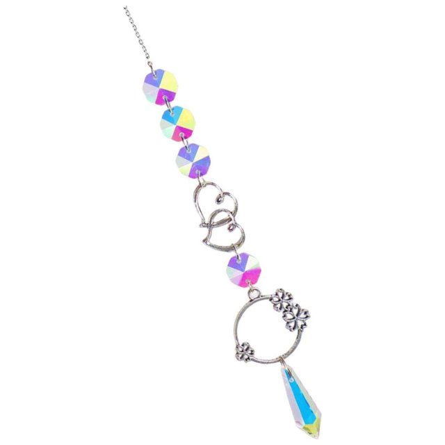 serony Crystal Wind Chime Hanging Sparkling Handmade Prisms Pendant C