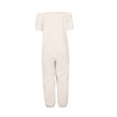 thumbnail image 4 of LOVZFMLL Women's Jumpsuit, Solid Color Off Shoulder Short Sleeve Loose Jumpsuit White, L, 4 of 5