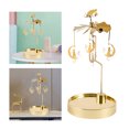thumbnail image 3 of Abbracc Golden Rotating Candle Holder Holder Home Candlestick Centerpieces Wedding Table Moon Cat C, 3 of 9
