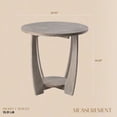 thumbnail image 4 of COZAYH Rustic Farmhouse Round End Table with Storage Shelf for Living Room, Grey, 4 of 8