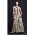 thumbnail image 2 of Bimba Feuilles Femmes Imprimé Fente avant Sans Manches Maxi Été Longue Robe Décontractée-Xx-Grand, 2 of 5