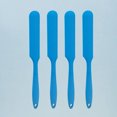 thumbnail image 2 of 4 Pcs Silicone Scraper Long Shaving Head Integrated Handle Spatula Butter Blending Flat Cake Baking Pastry Tools (Blue), 2 of 8