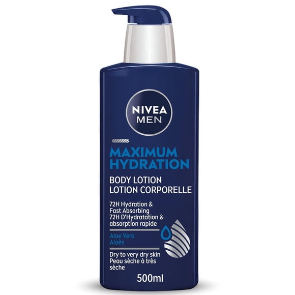 NIVEA MEN Maximum Hydration Body Lotion for Dry to Very Dry Skin, 500mL