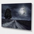 thumbnail image 3 of Designart Paved Road Under A Full Moon Canvas Wall Art, 3 of 4