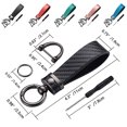thumbnail image 3 of Automobile Key Chain Portable Universal Men Women Keychain Leather Automotive Portable Anti-rust Detachable Reusable Washable Solid Color Anti-lost Keychain Blue, 3 of 9