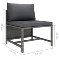 thumbnail image 4 of vidaXL 10 Piece Garden Lounge Set with Cushions Poly Rattan Grey, 4 of 5