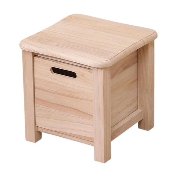 ZheElen Wooden Foot Stool with Drawer tting Footstool for Indoor Outdoor Home Dorm 30cmx30cmx35cm Wood 30x30x30cm