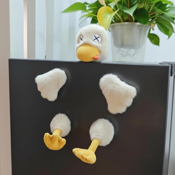 Peluche Canard Magnétique Détachable – 22 Cm, Ultra-doux, Membres Amovibles Avec Aimants, Anti-stress, Déco Bureau, Cadeau Original