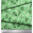 thumbnail image 3 of Soimoi Green Moss Georgette Fabric Crystal Stone Geometric Print Fabric by Yard 42 Inch Wide, 3 of 3