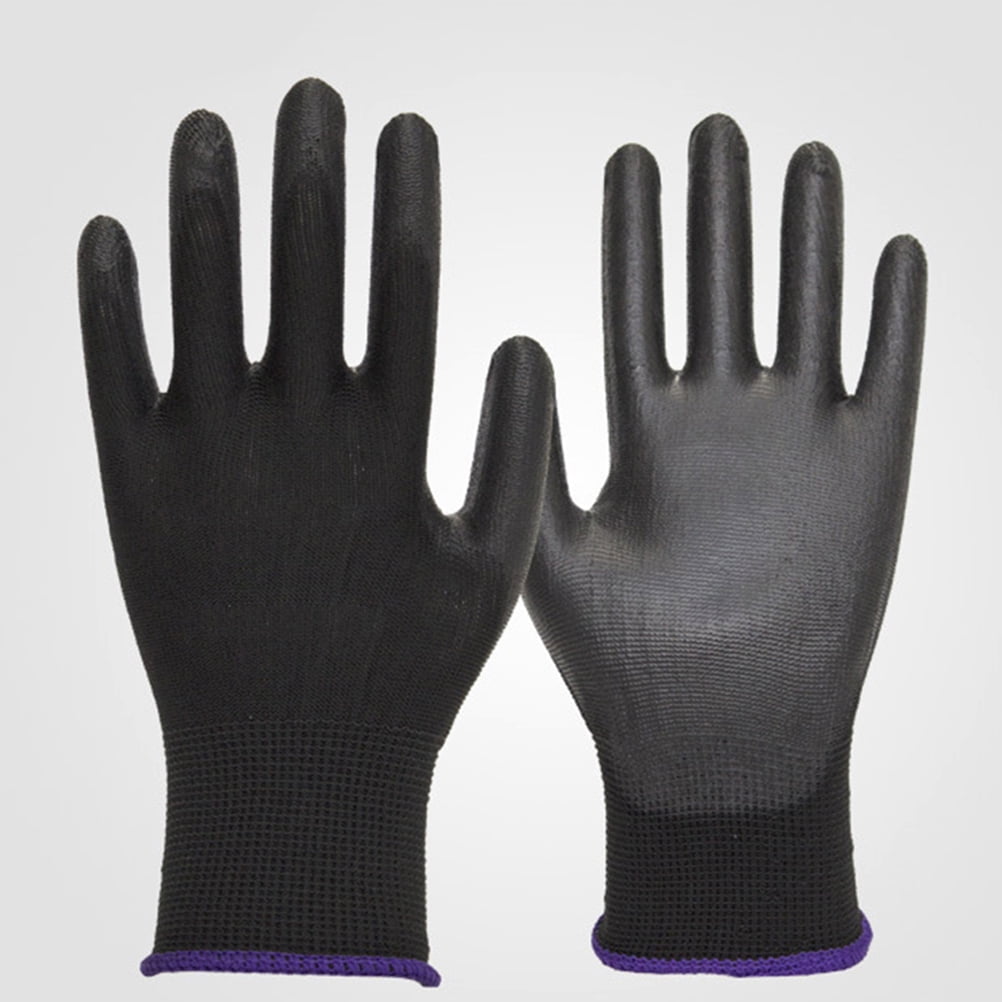 SASABAXI 3Pairs Work Gloves Black Ventilation Safety Gloves for General Purpose Tasks