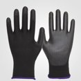 thumbnail image 1 of SASABAXI 3Pairs Work Gloves Black Ventilation Safety Gloves for General Purpose Tasks, 1 of 8