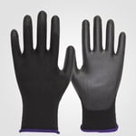 SASABAXI 3Pairs Work Gloves Black Ventilation Safety Gloves for General Purpose Tasks