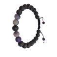 thumbnail image 1 of Fashion Matching Bracelets Adjustable Black Matte Rocks Diffuser Bracelet Prayer Beads Women Accessories Gifts for Men Purple, 1 of 6