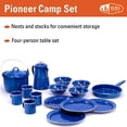 thumbnail image 2 of GSI Outdoors Pioneer Enamelware Camp Set with All Your Camping Needs for Four with Pot, Pan, Table Setting and Percolator in Durable and Classic Design, 2 of 3
