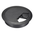 thumbnail image 1 of Unique Bargains Cable Hole Cover, 2-3/8' Plastic Desk Grommet for Wire Organizer 10 Pcs (Black), 1 of 4