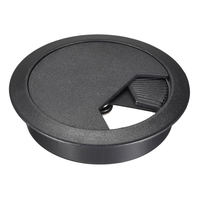 Unique Bargains Cable Hole Cover, 2-3/8' Plastic Desk Grommet for Wire Organizer 10 Pcs (Black)
