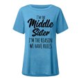 thumbnail image 4 of Pompotops Femmes Mode Casual Impression Chemises Manches Courtes Tee-Tops Tunique Blouse, 4 of 4