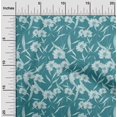thumbnail image 1 of oneOone Rayonne Vert Sarcelle Tissu Floral Tissu pour Robe Tissu Imprimé Tissu au Mètre 56 Pouces de Large, 1 of 4