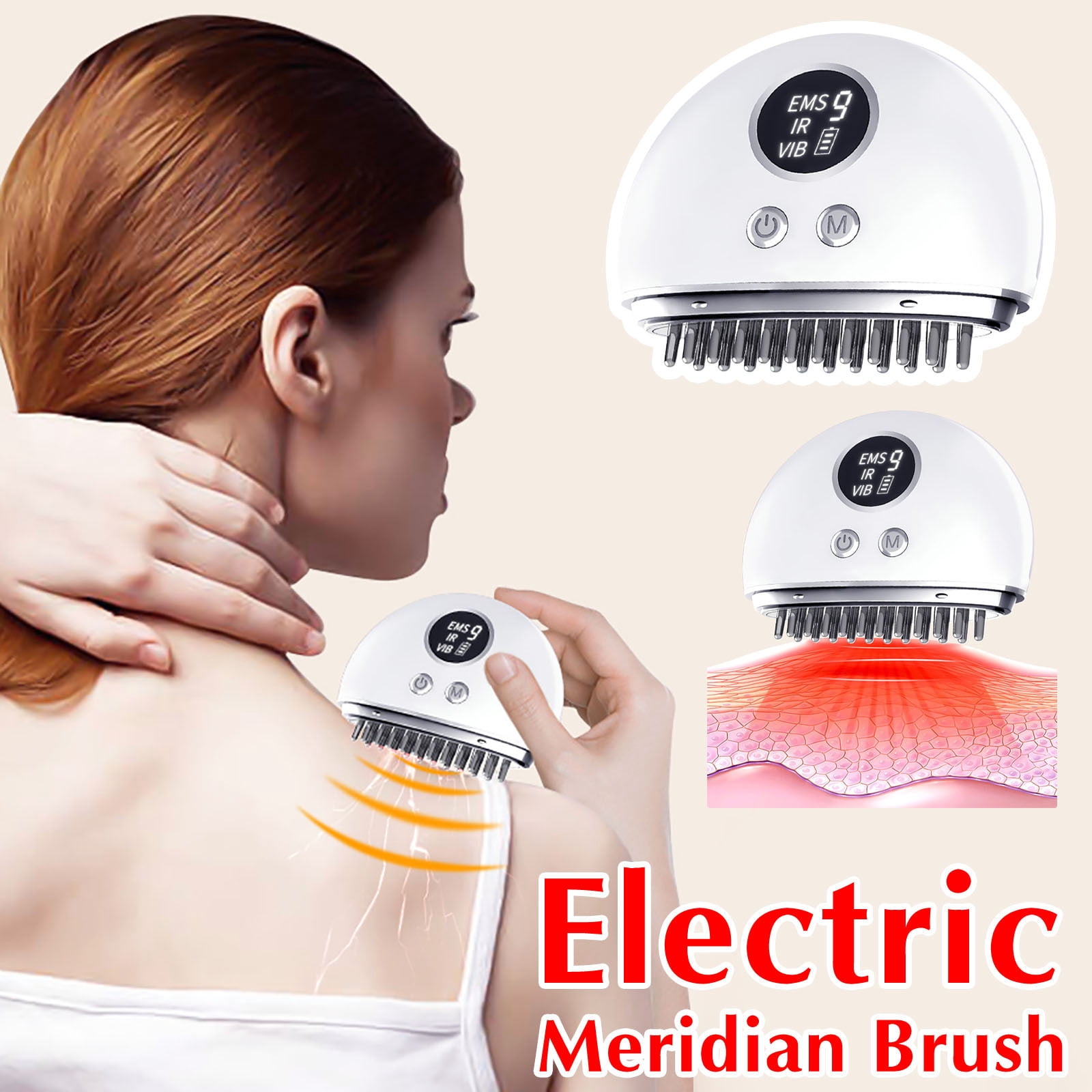 EGNMCR Electric Brush For Dredging Micro Current Massage Instrument For Massage Scraping Board a Massager