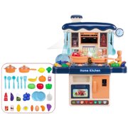 MesaSe Toddlers Play Kitchen Toys Set Lights&sounds For1-6 Years Girls&boys Gift(13.8”X5.9”X16.9”)