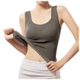thumbnail image 2 of Débardeurs Gainants pour Femmes Sans Coutures, Camisoles d'Entraînement pour le Corps, Confortables, Col Rond, 2 of 4