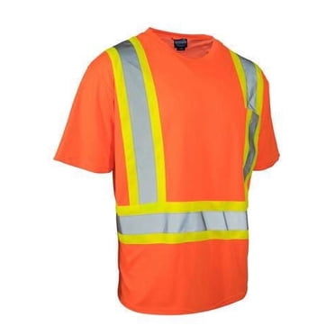 Forcefield Ultrasoft Hi Vis Crew Neck Short Sleeve Safety Tee Shirt