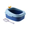 thumbnail image 1 of Bac à Litière pour Chaton à Dessus Ouvert, Bac à Litière Durable pour Chat, Bac à Litière pour Chaton Bleu G, 1 of 9