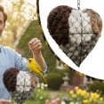 thumbnail image 2 of Handmade Fiber Bird Nesting Heart, Hummingbird Nesting Material,1 Refillable Heart Shape Hummingbird Nesting, Winter Fowl Gifts Animal Hummingbirds Lovers Home Garden Yard, 2 of 8