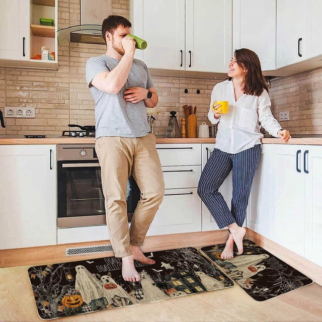 Kitchen Carpet Set Pumpkin Alphabet Kitchen Carpet Washable Cushion Comfortable Kitchen Carpet Set Porch Throw Blanket Carpet Shag Terracotta Throw Fuzzy Abstract Area Rugs for Bedroom Living Room